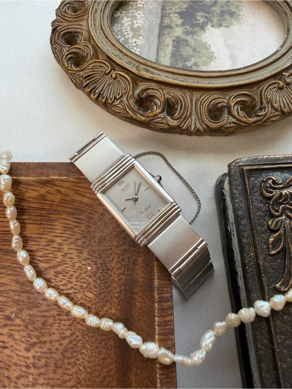 Super Rare Seiko 30WGB Silver Rectangular Bracelet Watch